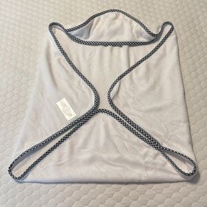 Pottery Barn Kids Gingham Bath Wrap, White Terry Cloth Towel With Hood, like new